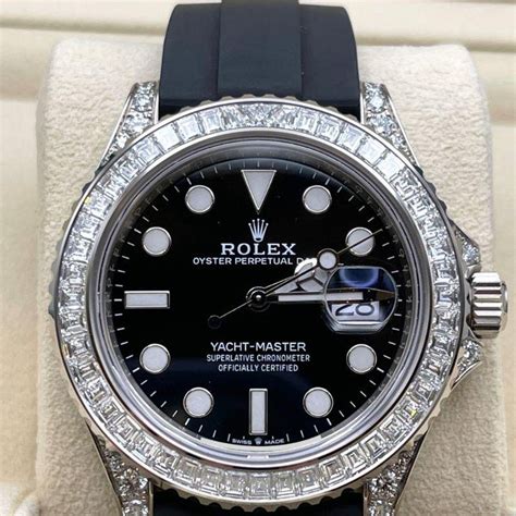 rolex yacht master black bezel white dial|Rolex Yacht-Master review.